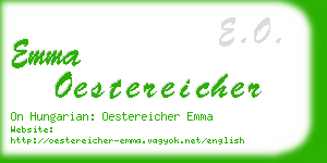 emma oestereicher business card